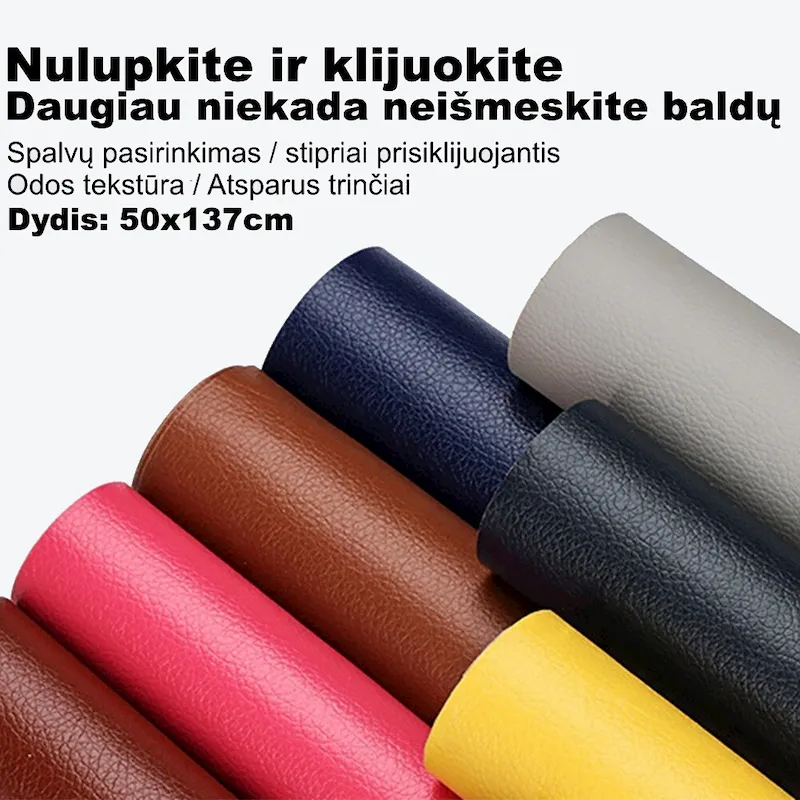 Klijuojamas pleistras odiniams baldams (50x137cm) Klijuojamas pleistras odiniams baldams (50x137cm)