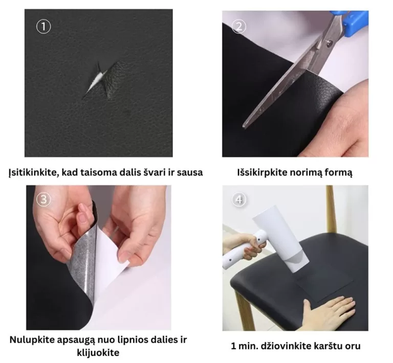 Klijuojamas pleistras odiniams baldams (50x137cm)